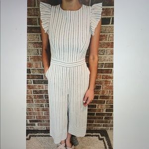 NWOT Striped black and white jumpsuit